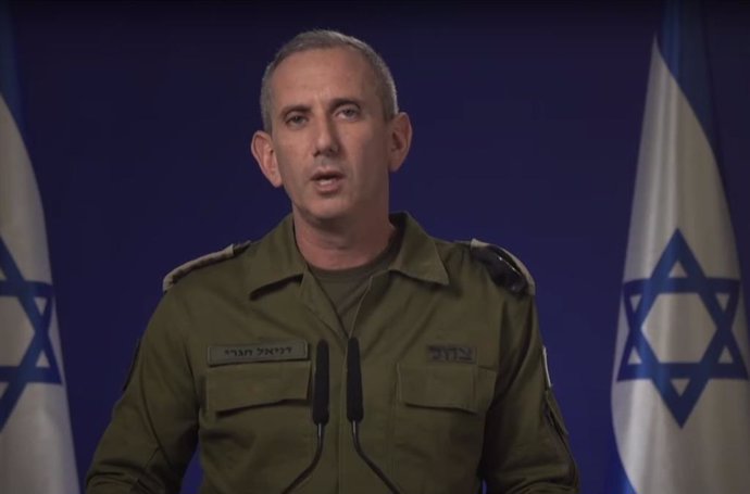 Archivo - El portavoz militar israelí, Daniel Hagari