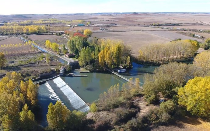 Presa de San Andrés en Herrera de Pisuerga (Palencia).