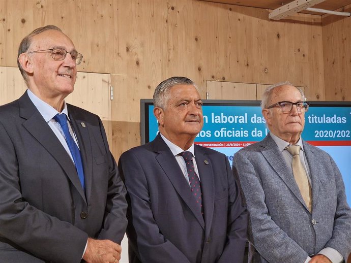 Reigosa, Pedrosa y Espada durante la presentación.