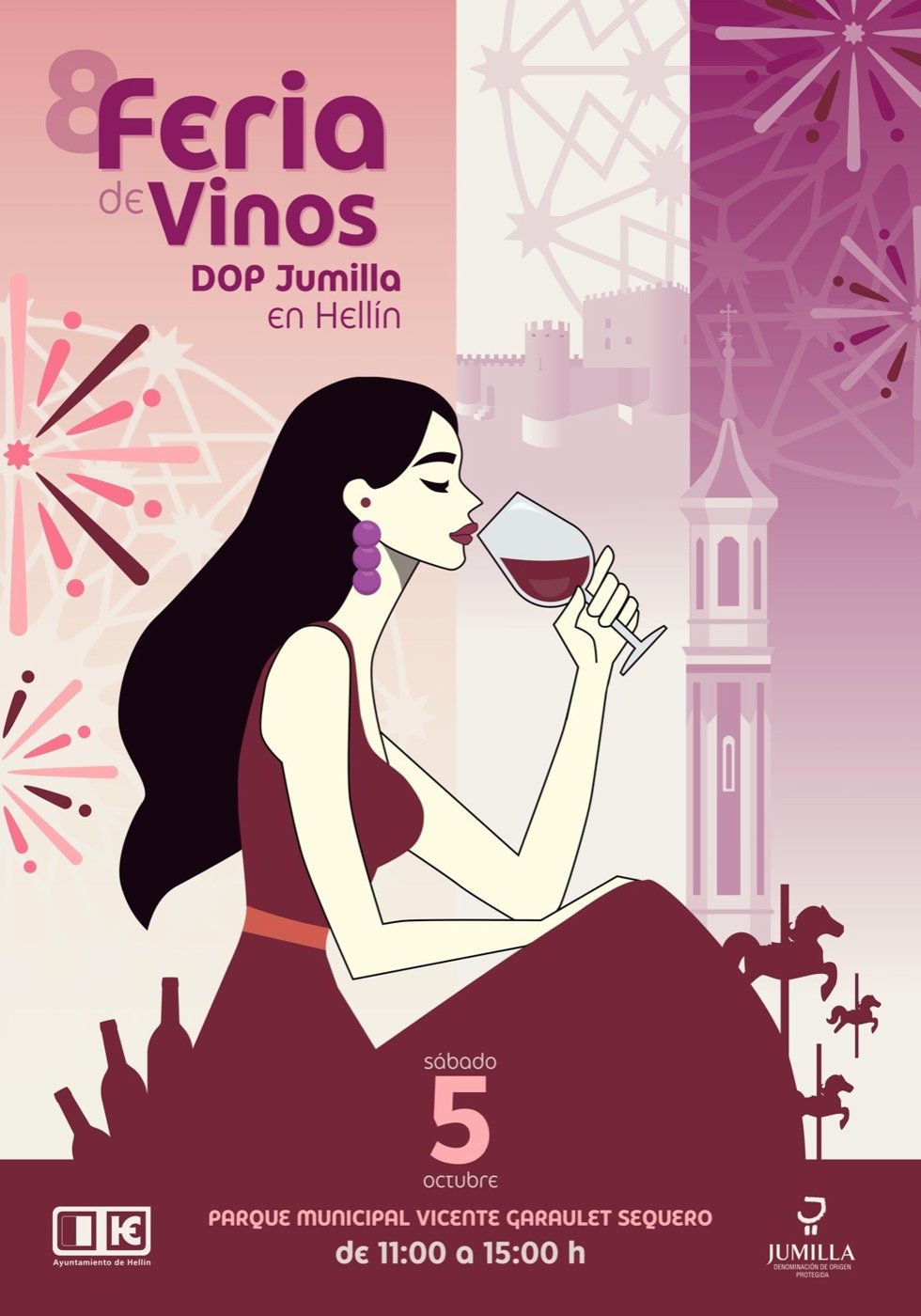 Cartel de la 8 Feria de Vinios DOP Jumilla de Hellín.