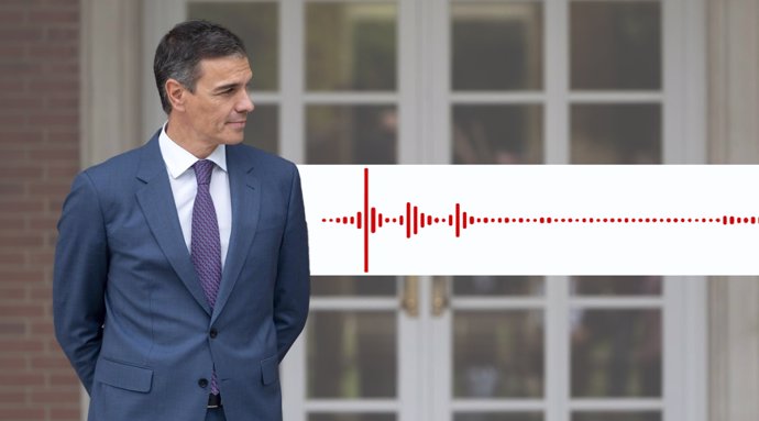 El presidente del Gobierno, Pedro Sánchez, antes de una reunión con el presidente de Andalucía, Juan Manuel Moreno Bonilla, en el Complejo de La Moncloa.