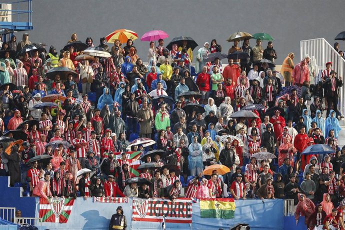 Aficionados del Athletic Club, en el duelo de LaLiga EA Sports 2024-2025 ante el CD Leganés. 