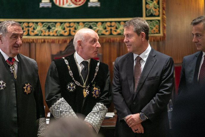 El presidente del Tribunal Superior de Justicia de Castilla-La Mancha, Vicente Rouco, ha presentado la Memoria judicial de 2023.