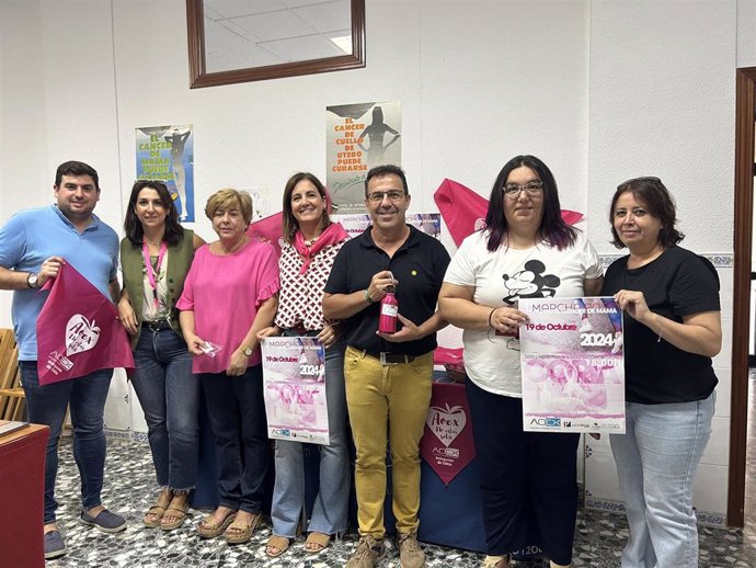 Presentación de la Marcha Rosa en Coria (Cáceres) 2024