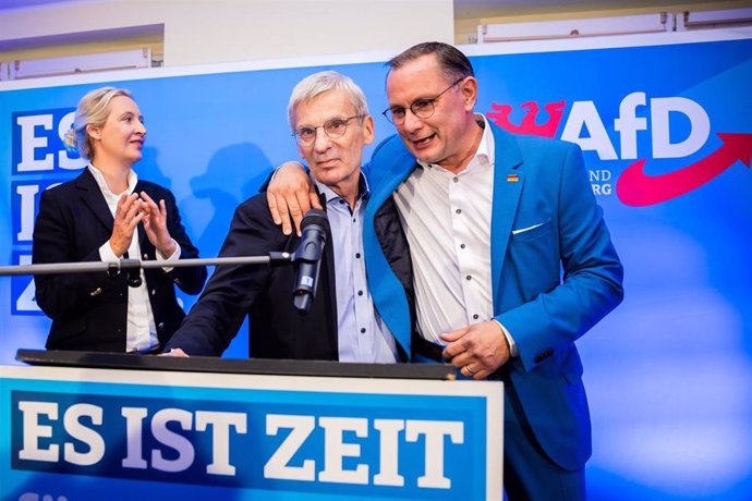 Alice Weidel, Hans-Christoph Berndt y Tino Chrupalla de Alternativa para Alemania (AfD)