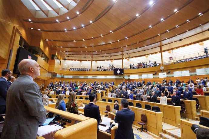 Archivo - Arxiu - Hemicicle durant una sessió plenària, a l'Hemicicle del Senat, a 3 d'octubre de 2023, a Madrid (Espanya). 