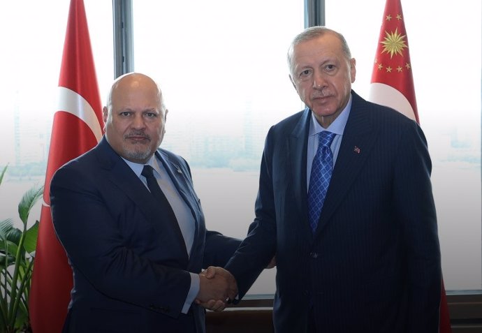 Karim Khan y Recep Tayyip Erdogan