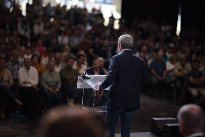 Archivo - Fernando Clavijo, este sábado durante el acto de CC en el Recinto Ferial de Tenerife