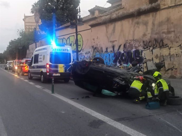 El coche accidentado