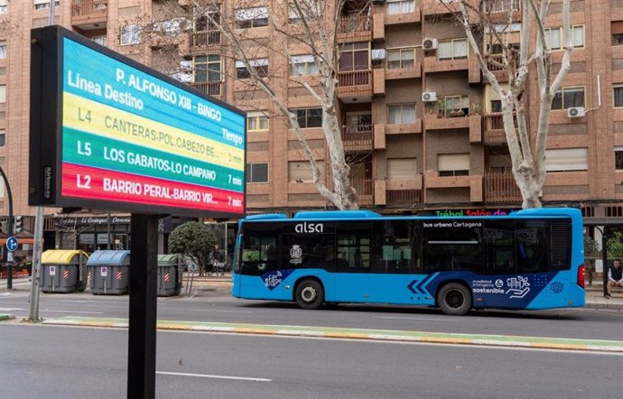 Un autobús urbano en Cartagena