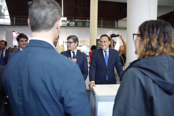 El consejero de Universidad, José Carlos Gómez Villamandos, en la inauguración de 'Al Andalus Innovation Venture'.