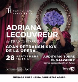 Cartel de la ópera Adriana Lecouvreur