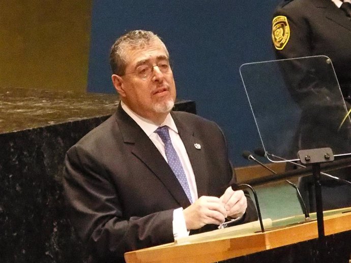 El presidente de Guatemala, Bernardo Arévalo, durante la 79ª Asamblea General de Naciones Unidas