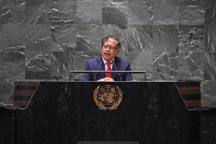 Archivo - Gustavo Petro, presidente de Colombia, en la Asamblea General de la ONU