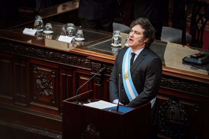 September 15, 2024, Buenos Aires, Argentina: President Javier Milei presents the Budget for the year 2025 at the National Congress.