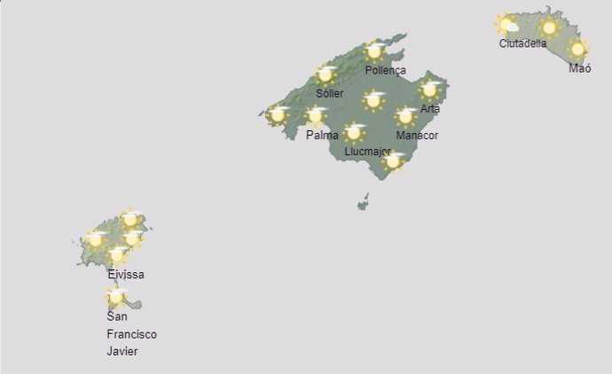 El tiempo hoy, miércoles 25 de septiembre, en Baleares.