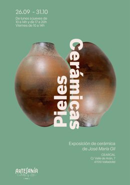 Cartel exposición 'Pieles Cerámicas' de Chema Gil