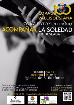 Cartel del concierto solidario en Valladolid