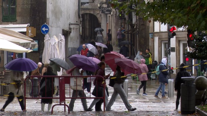 Cierre de parques en Santiago por la borrasca 'Aitor'