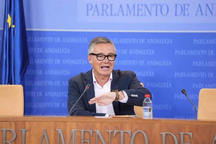 El portavoz del Grupo Vox en el Parlamento andaluz, Manuel Gavira, este miércoles