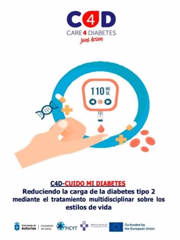 Cartel del programa europeo 'C4D.Cuido mi diabetes'.