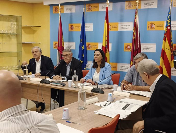 Imagen de la reunión de la Comisión permanente de la Sequía de la CHS