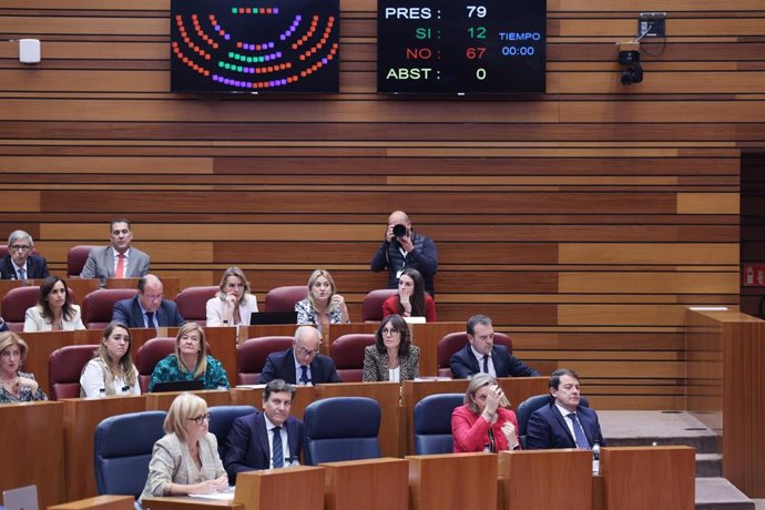 Imagen de la bancada popular y de la votación de la toma en consideración de la Proposición de Ley de Concordia que ha decaído