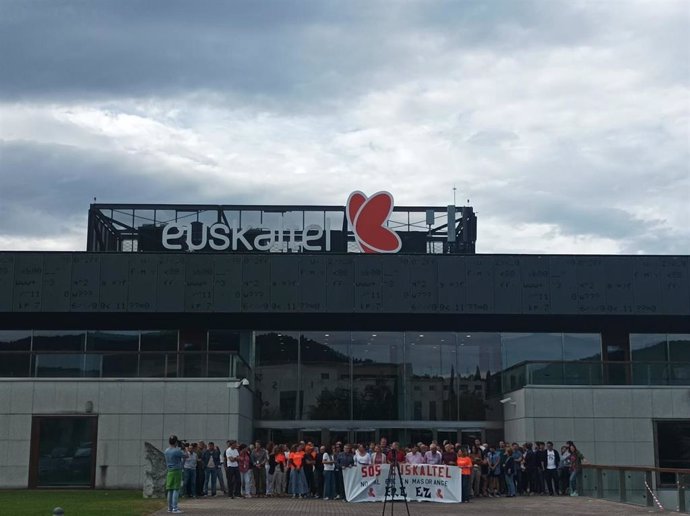 Protesta de los trabajadores de Euskaltel