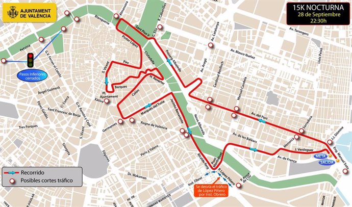 La tradicional carrera 15k nocturna arriba a València este cap de setmana