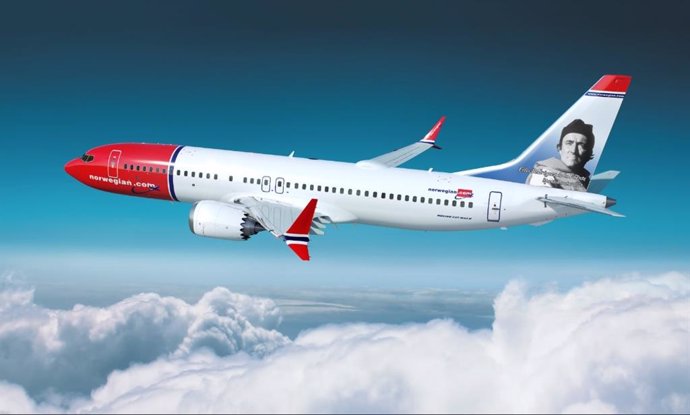 Archivo - Avión de Norwegian. 