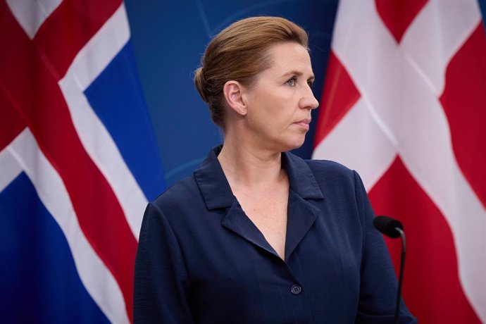 Archivo - FILED - 31 May 2024, Sweden, Stockholm: Danish Prime Minister Mette Frederiksen speaks during a press conference of the Nordic Prime Ministers on the occasion of the Nordic Summit. Photo: -/Ukrainian Presidency/dpa - ATTENTION: editorial use onl