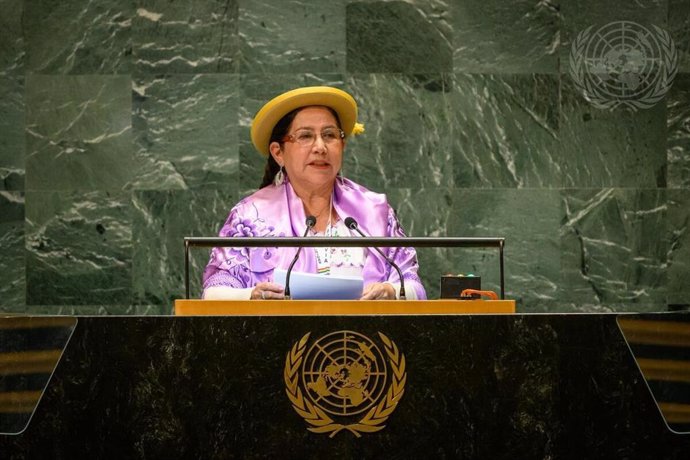 La ministra de Exteriores de Bolivia, Celinda Sosa Lunda