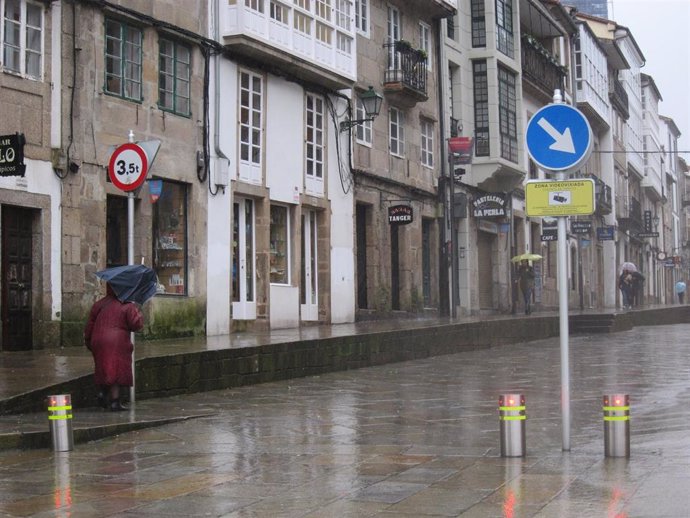 Archivo - Jornada de lluvia en Galicia