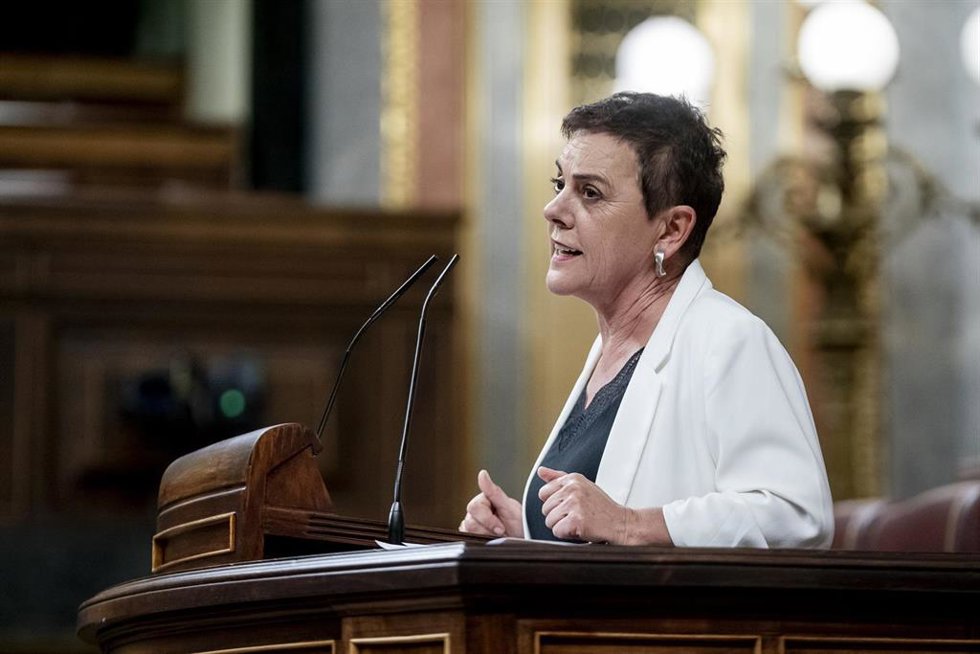 La portavoz de EH Bildu en el Congreso de los Diputados, Mertxe Aizpurua, en el debate sobre la financiación de Cataluña