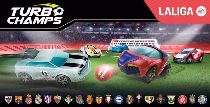 Cartel del lanzamiento de Turbo Champs Laliga.