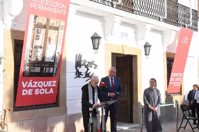 Andrés Vázquez de Sola el pasado mes de marzo en la inauguración de su museo en San Roque.