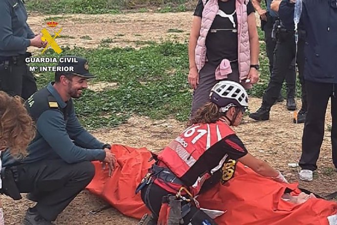 Rescate del hombre de avanzada edad desaparecido en Sádaba (Zaragoza).