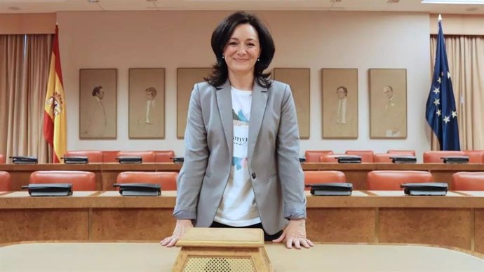 La secretaria general del PSOE de Córdoba y diputada nacional por la provincia, Rafi Crespín, en el Congreso de los Diputados.