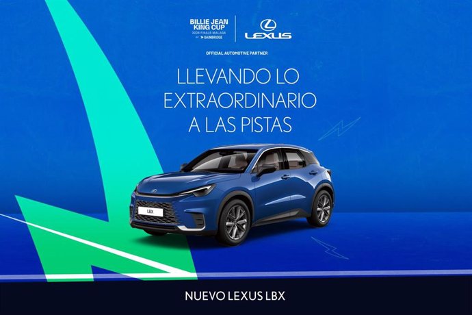 Cartel promocionador de Lexus como Partner Oficial de Automoción de las Finales de la Billie Jean King Cup