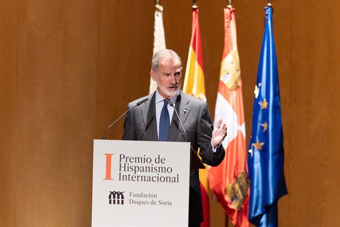 El Rey Felipe VI preside el acto de entrega del I Premio de Hispanismo Internacional 'Duques de Soria'