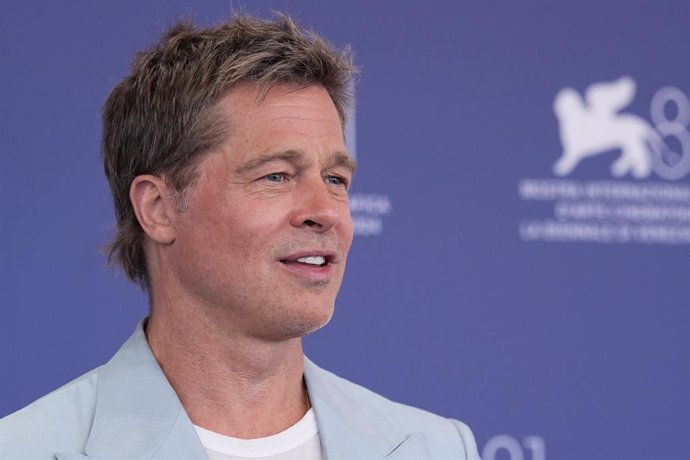 01 September 2024, Italy, Venice: Brad Pitt attends the photo call for the film 'Wolfs' at the 81st Venice International Film Festival. Photo: Gian Mattia D'alberto/LaPresse via ZUMA Press/dpa