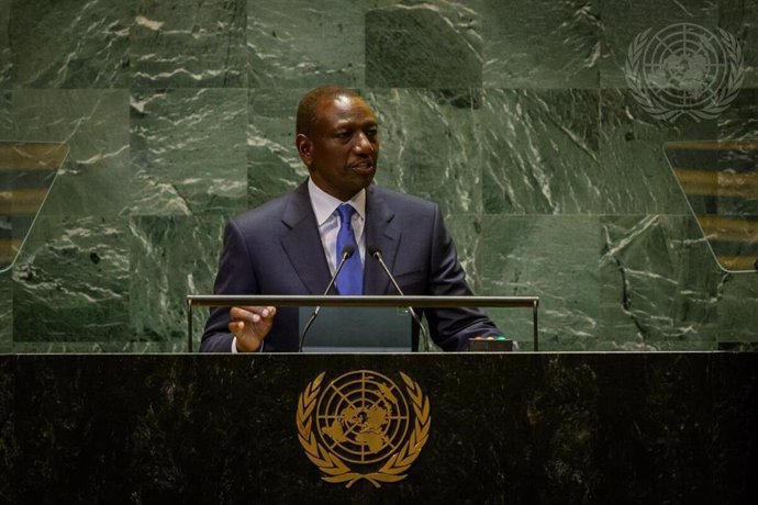 William Ruto, presidente de Kenia, habla ante la Asamblea General de la ONU