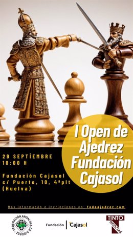 Cartel del I Open de Ajedrez Fundación Cajasol.