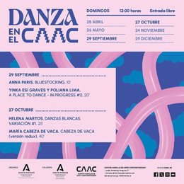 El Centro Andaluz de Arte Contemporáneo (CAAC) junto a la Agencia Andaluza de Instituciones Culturales, presentan este domingo una nueva sesión del ciclo 'Danza en el CAAC'. La cita está compuesta por dos piezas, ambas de entrada libre hasta completar afo