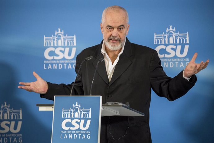 Archivo - FILED - 18 January 2024, Bavaria, Bad Staffelstein: Albanian Prime Minister Edi Rama speaks at a press conference for the winter retreat of the Christian Social Union in Bavaria (CSU) parliamentary group. Photo: Daniel Vogl/dpa