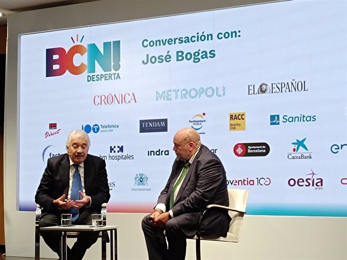 El ceo de Endesa, José Bogas, durante su intervención en el  'II Foro BCN! Desperta', a viernes 27 de septiembre de 2024, en el CaixaForum Macaya de Barcelona