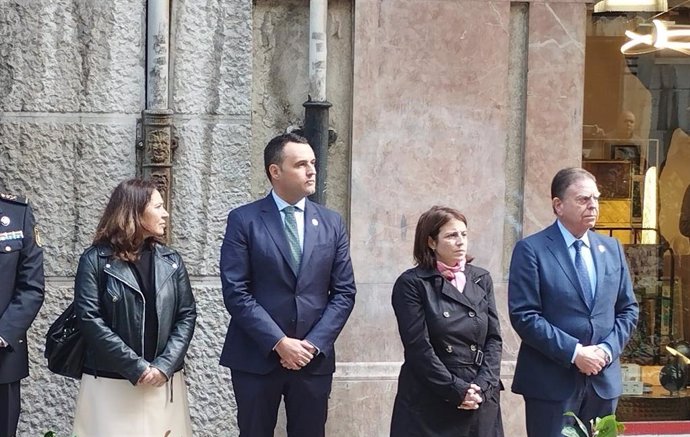 El consejero de Hacienda durante el homenaje a Cabo Noval.