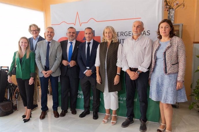 La consejera de Salud y Consumo, Rocío Hernández, en el acto en la sede del Centro de Emergencias Sanitarias 061 en el marco del Día Mundial del Corazón, que se celebra el 19 de septiembre.