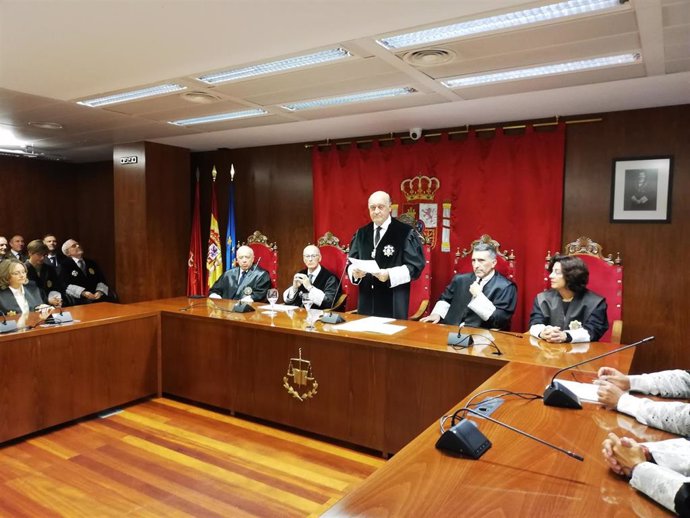 Joaquín Galve, presidente del TSJN, en el acto de apertura del año judicial 2024-25.