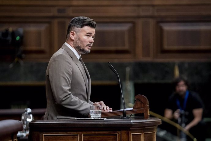 El portavoz de ERC en el Congreso, Gabriel Rufián